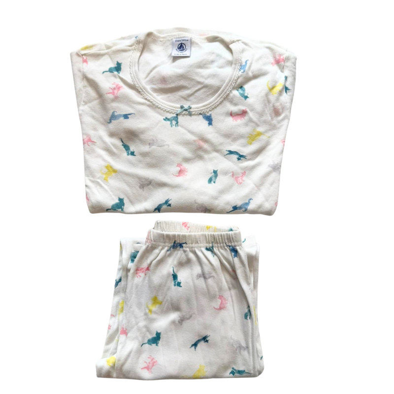 Pyjama enfant Petit Bateau 10 ans (140 cm) – Ensemble coton haut et bas