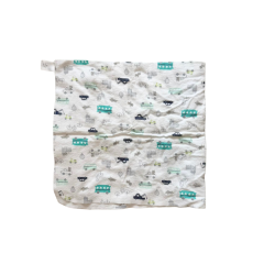 Couverture bébé en coton motif véhicules – Plaid enfant doux et léger