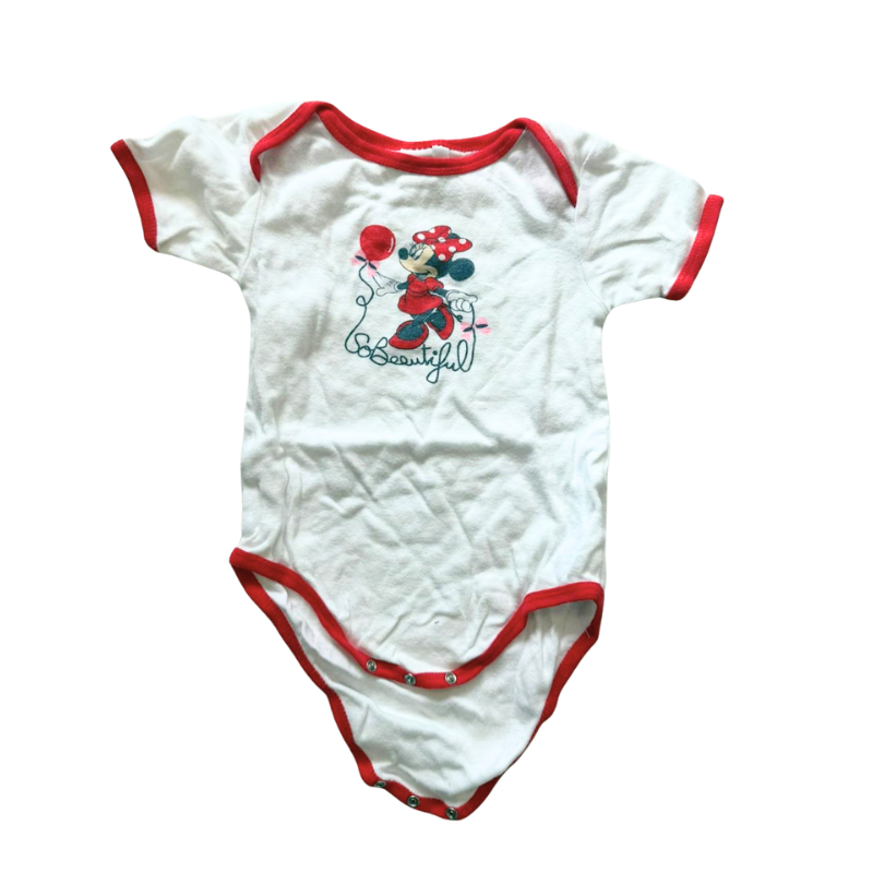 Body bébé Disney Baby Minnie – Blanc et rouge – 18 mois | Coton doux