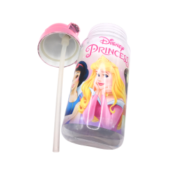 Gourde enfant Disney Princess avec paille – Bouteille princesse rose