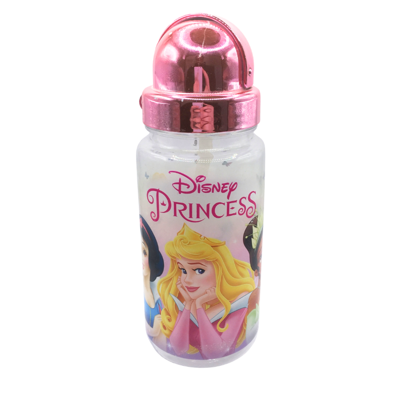 Gourde enfant Disney Princess avec paille – Bouteille princesse rose