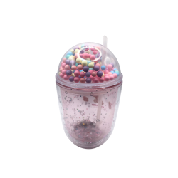 Gobelet enfant My Melody rose avec paille et perles – Tasse ludique – Sanrio