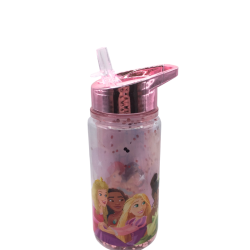 Gourde enfant Disney Princess rose avec paille – Bouteille princesse – Gourde fille