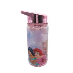 Gourde enfant Disney Princess rose avec paille – Bouteille princesse – Gourde fille