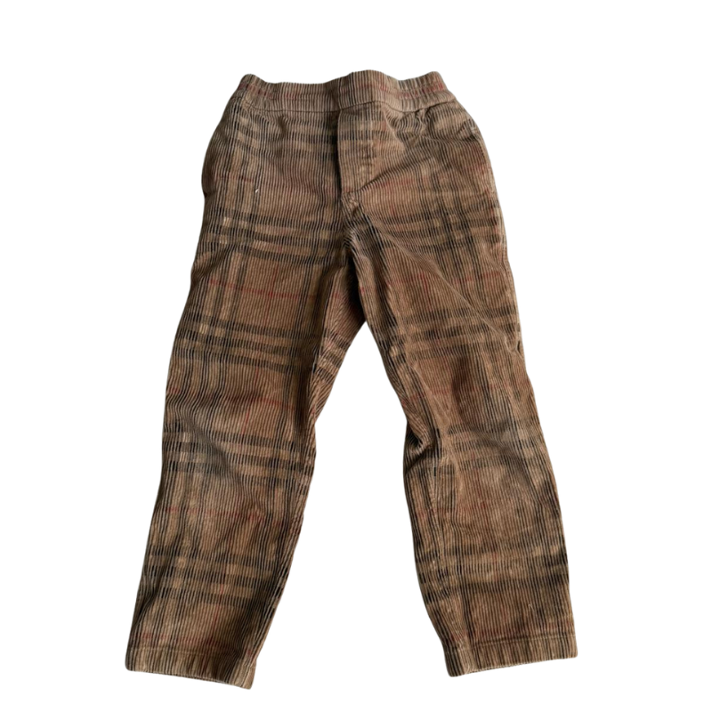 Pantalon enfant Burberry 8 ans – velours côtelé motif signature