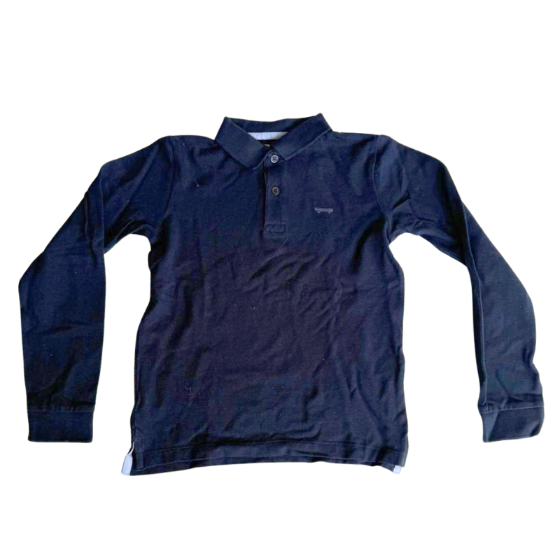 Polo manches longues enfant 10 ans – Monoprix – bleu marine
