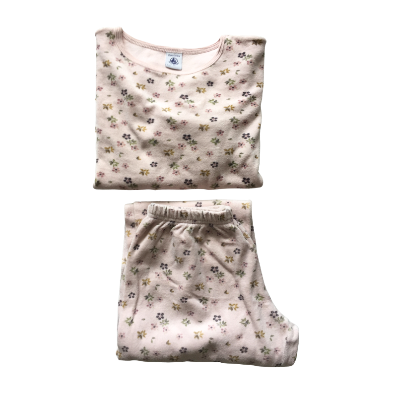 Ensemble pyjama fille Petit Bateau 10 ans (140 cm) – imprimé fleuri