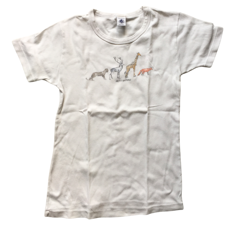 T-shirt Petit Bateau 12 ans (152 cm) – motif animaux – coton bio