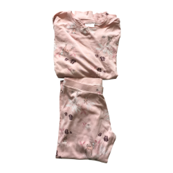 Ensemble pyjama fille H&M rose motifs animaux 146/152 cm