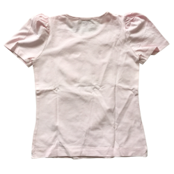 T-shirt Monnalisa rose nœud fleurs 10 ans