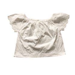 T-shirt blanc épaules dénudées Mango 13-14 ans