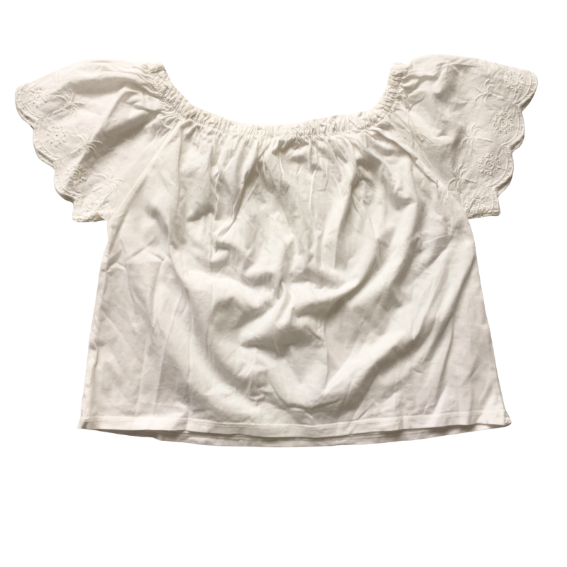 T-shirt blanc épaules dénudées Mango 13-14 ans