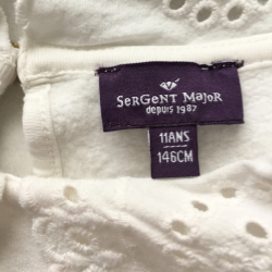 T-shirt manches longues col brodé Sergent Major 11 ans