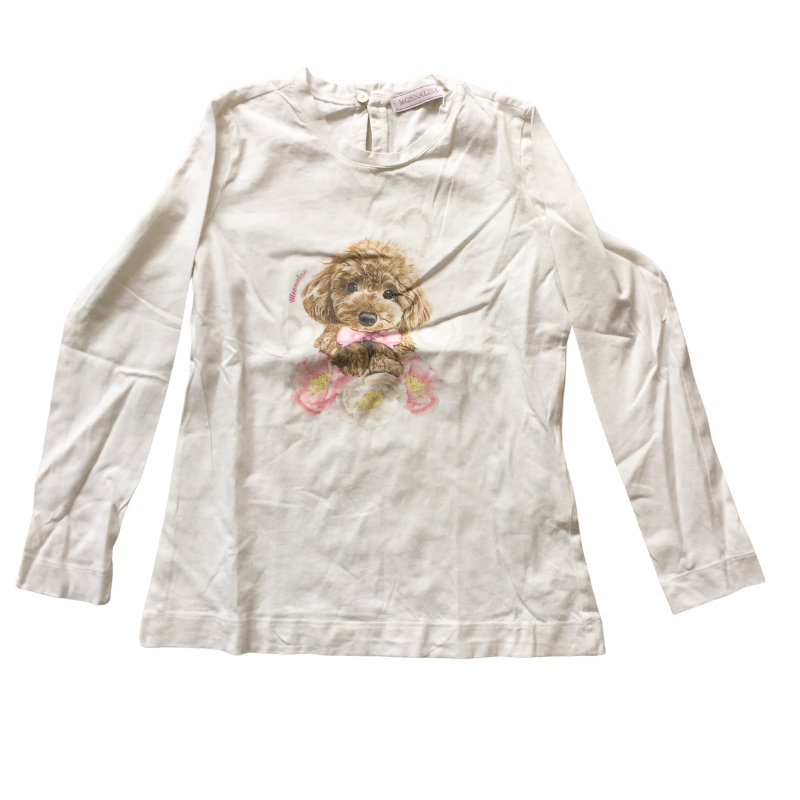 T-shirt manches longues imprimé chien Monnalisa 9 ans