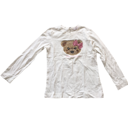 T-shirt manches longues Monnalisa ours strass 10 ans