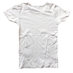 T-shirt Petit Bateau blanc manches courtes 12 ans