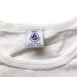 T-shirt Petit Bateau blanc manches courtes 12 ans