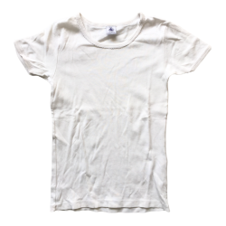 T-shirt Petit Bateau blanc manches courtes 12 ans