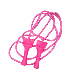 Corde à sauter enfant rose pailletée