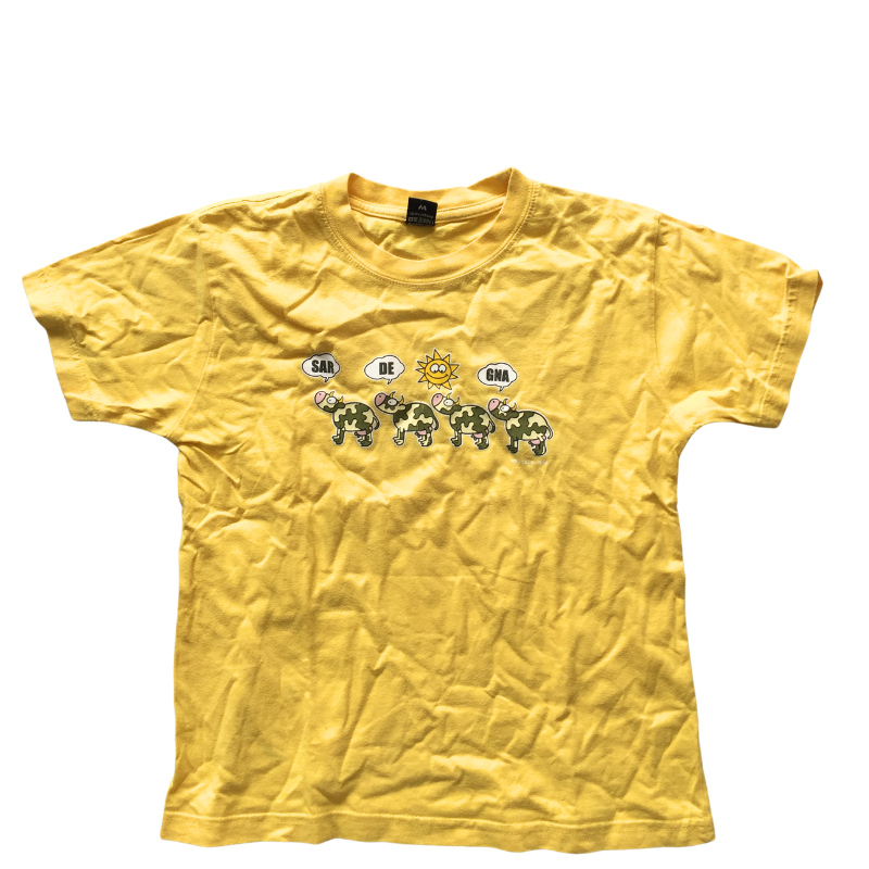 T-shirt jaune imprimé garçon – 10/12 ans