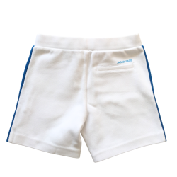 Short Jacadi enfant blanc avec bandes bleues 8 ans