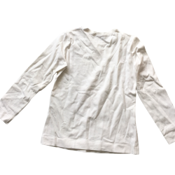 T-shirt manches longues Monnalisa blanc avec nœud fleuri 8 ans