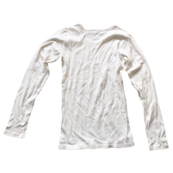 T-shirt manches longues Petit Bateau blanc motif cage 12 ans