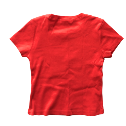 T-shirt rouge No Comment Girls motif cerises taille S (7-8 ans)