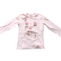 T-shirt manches longues rose Monnalisa – 9 ans