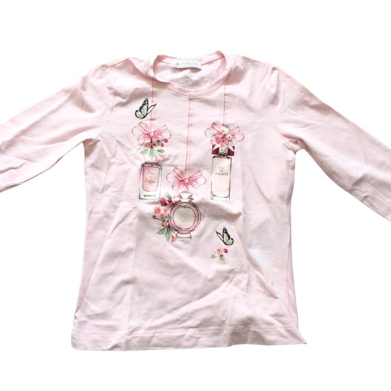 T-shirt manches longues rose Monnalisa – 9 ans