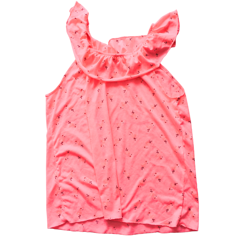 Débardeur rose à volants H&M – 8/10 ans