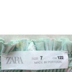 Pantalon large fluide vert fleuri Zara – 7 ans (122 cm)