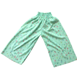 Pantalon large fluide vert fleuri Zara – 7 ans (122 cm)
