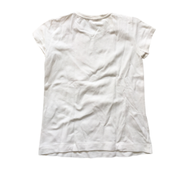 T-shirt blanc fleuri Monnalisa – 10 ans
