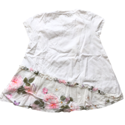 T-shirt asymétrique fleuri Monnalisa – 10 ans
