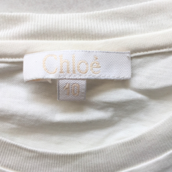 T-shirt manches longues blanc Chloé – 10 ans