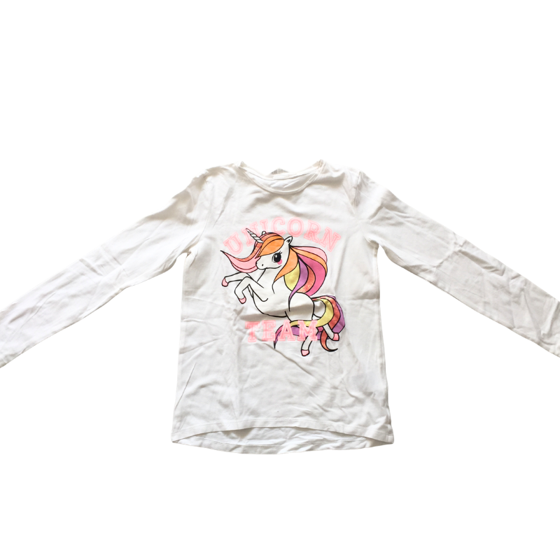 T-shirt manches longues licorne H&M – 8/10 ans