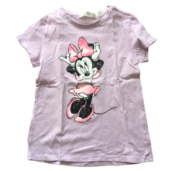 T-shirt rose Minnie H&M – 134/140 cm (8/10 ans)