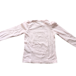 T-shirt manches longues rose Monnalisa nœud trompe-l’œil – 9 ans