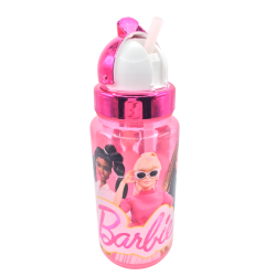 Gourde Barbie rose avec paille