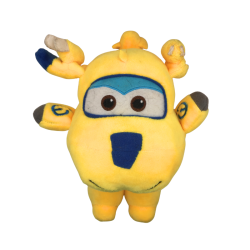 Peluche avion jaune type Super Wings – enfant