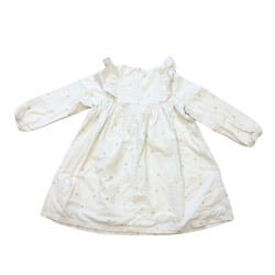 Robe enfant Petit Bateau 10 ans écrue à motifs étoiles