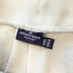 Pantalon jogging enfant Sergent Major écru détails rose 8 ans