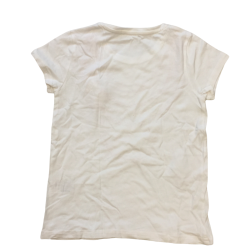 T-shirt enfant Angel's Face blanc perles roses 8-9 ans