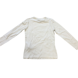 T-shirt manches longues enfant Monnalisa blanc imprimé floral 11 ans