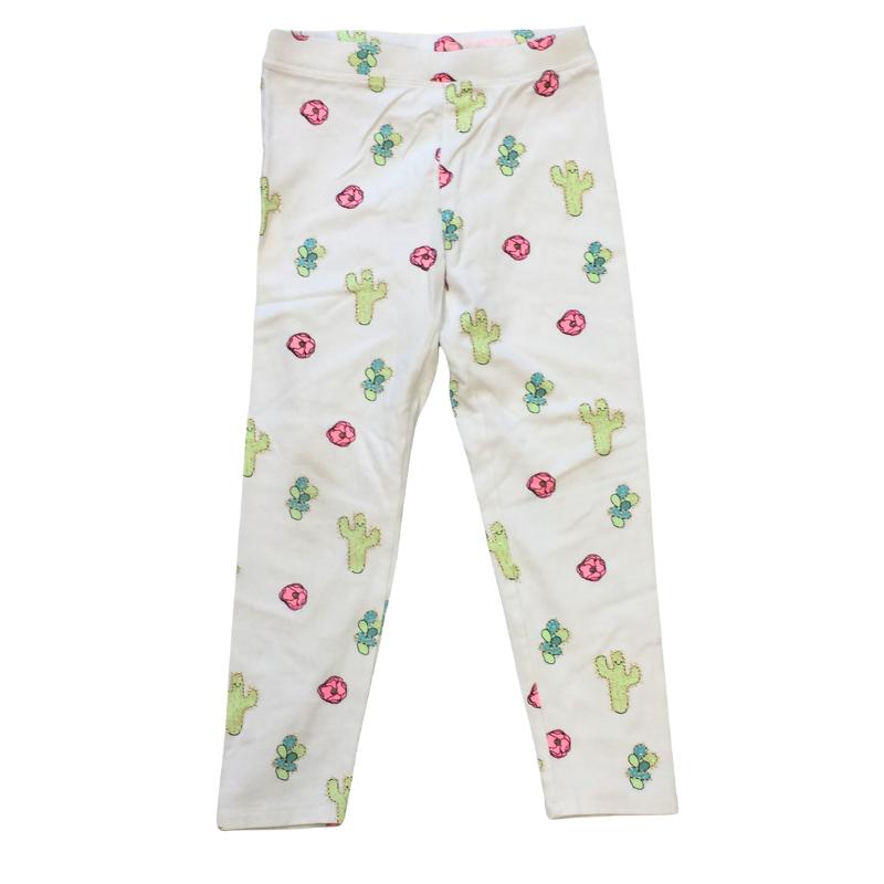 Legging enfant Crewcuts blanc imprimé cactus 8 ans