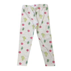 Legging enfant Crewcuts blanc imprimé cactus 8 ans