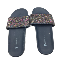 Claquettes enfant Crewcuts noires à paillettes