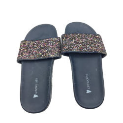 Claquettes enfant Crewcuts noires à paillettes