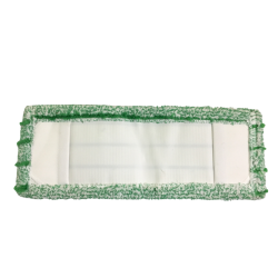 Frange microfibre verte pour balai de nettoyage